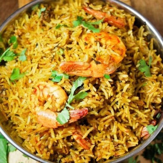 Prawns Dum Biryani